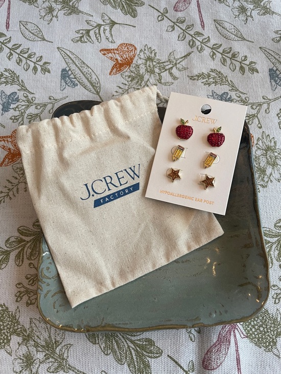 J. Crew Jewelry - J. Crew Hypoallergenic Ear Post Set - School days